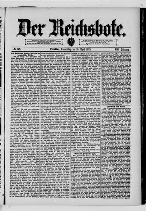 Der Reichsbote on Apr 16, 1885