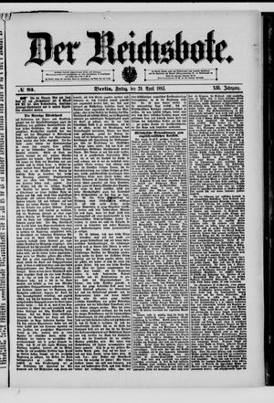 Der Reichsbote on Apr 24, 1885