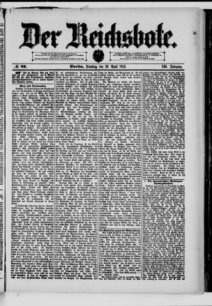 Der Reichsbote vom 28.04.1885