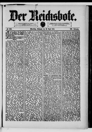 Der Reichsbote vom 29.04.1885