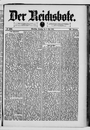 Der Reichsbote vom 03.05.1885