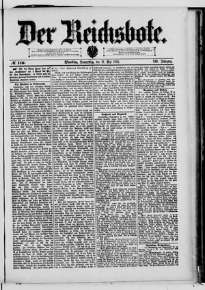 Der Reichsbote on May 21, 1885