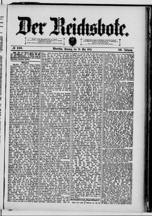 Der Reichsbote on May 24, 1885