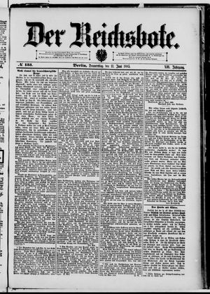 Der Reichsbote vom 11.06.1885