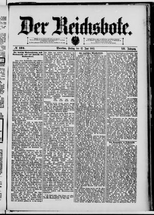 Der Reichsbote vom 12.06.1885