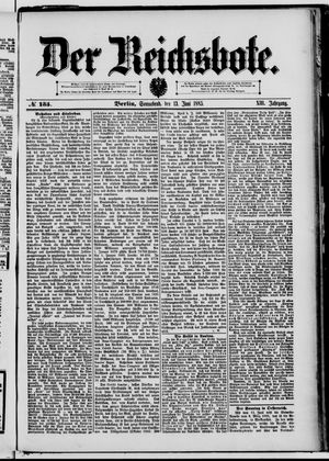Der Reichsbote vom 13.06.1885