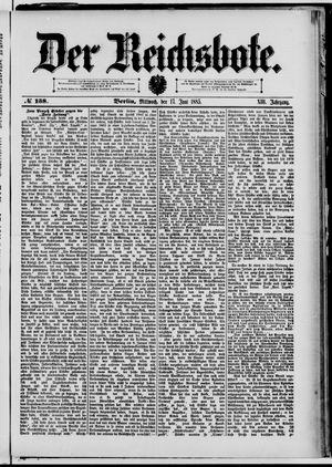 Der Reichsbote vom 17.06.1885