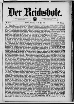 Der Reichsbote vom 18.06.1885