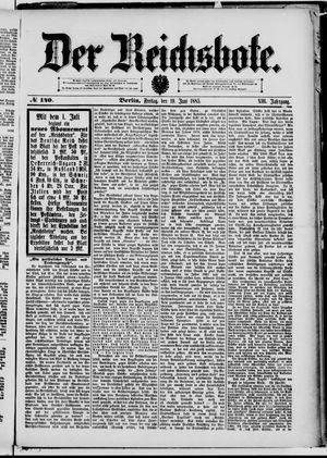 Der Reichsbote vom 19.06.1885