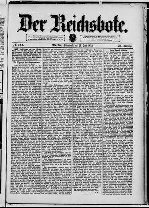 Der Reichsbote vom 20.06.1885