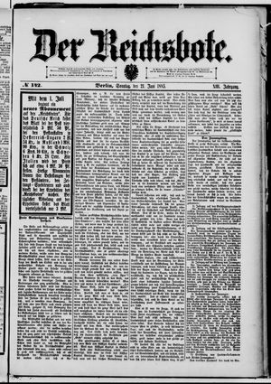 Der Reichsbote on Jun 21, 1885