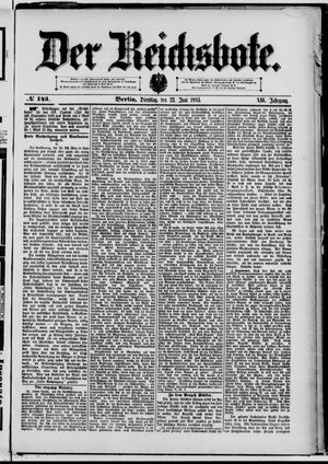 Der Reichsbote vom 23.06.1885