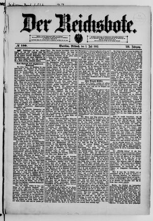 Der Reichsbote vom 01.07.1885