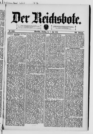 Der Reichsbote vom 07.07.1885