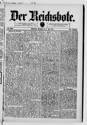 Der Reichsbote vom 08.07.1885