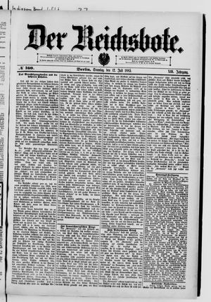 Der Reichsbote vom 12.07.1885