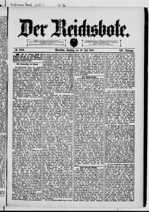Der Reichsbote on Jul 28, 1885