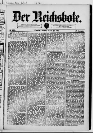 Der Reichsbote vom 29.07.1885
