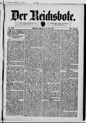 Der Reichsbote vom 31.07.1885