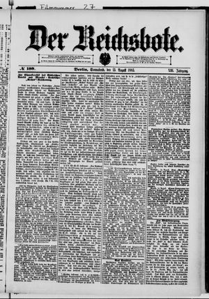 Der Reichsbote vom 15.08.1885