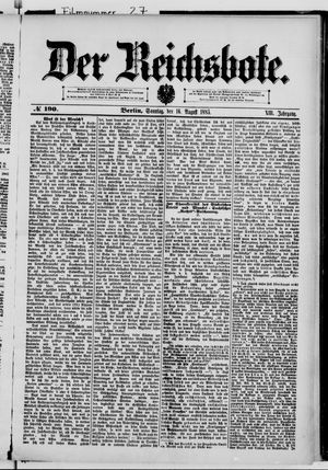 Der Reichsbote vom 16.08.1885