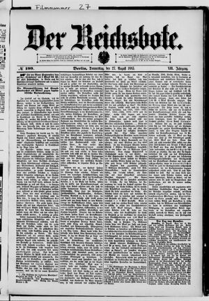 Der Reichsbote vom 27.08.1885