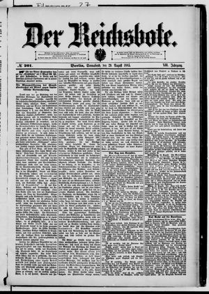 Der Reichsbote vom 29.08.1885