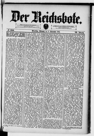 Der Reichsbote vom 09.09.1885