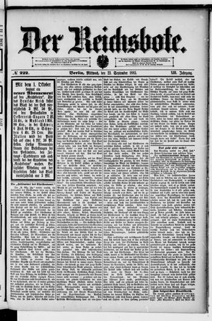 Der Reichsbote vom 23.09.1885