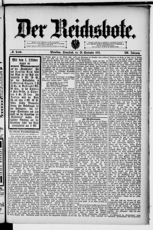 Der Reichsbote vom 26.09.1885