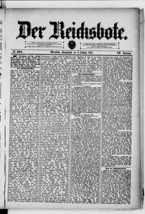Der Reichsbote on Oct 3, 1885