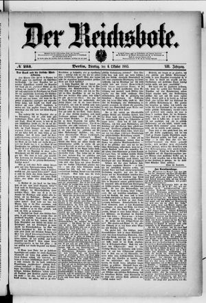 Der Reichsbote vom 06.10.1885
