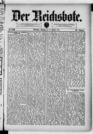 Der Reichsbote vom 11.10.1885