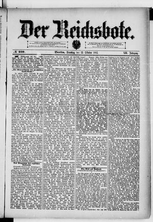 Der Reichsbote vom 13.10.1885