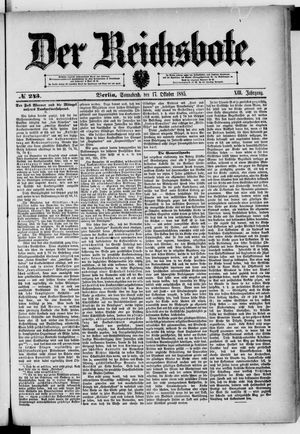 Der Reichsbote vom 17.10.1885