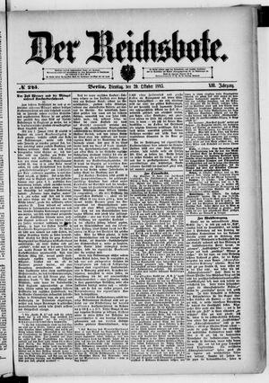 Der Reichsbote vom 20.10.1885