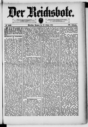 Der Reichsbote vom 25.10.1885