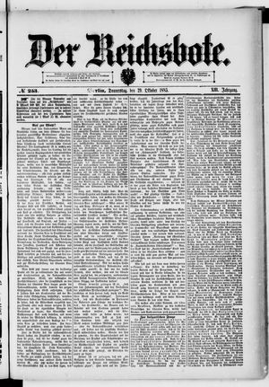 Der Reichsbote vom 29.10.1885