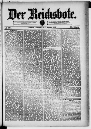 Der Reichsbote vom 07.11.1885