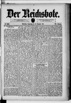 Der Reichsbote vom 12.11.1885