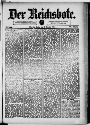 Der Reichsbote vom 13.11.1885