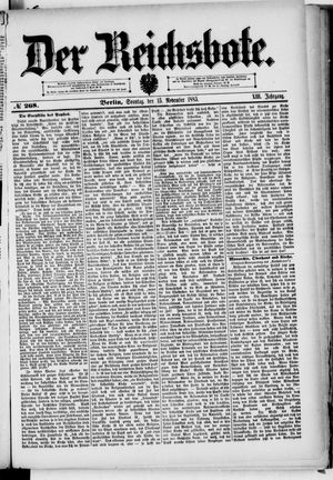 Der Reichsbote vom 15.11.1885