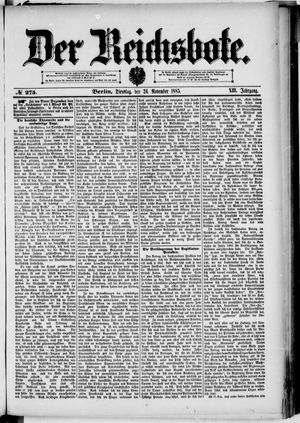 Der Reichsbote vom 24.11.1885