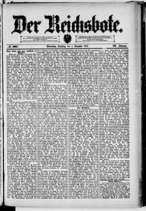 Der Reichsbote vom 01.12.1885