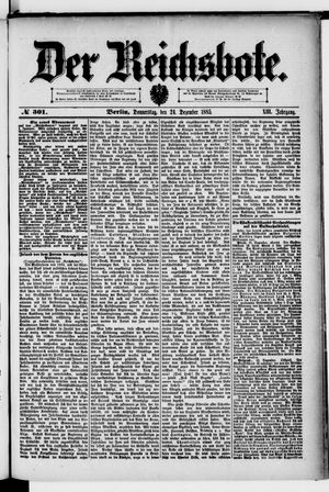 Der Reichsbote vom 24.12.1885