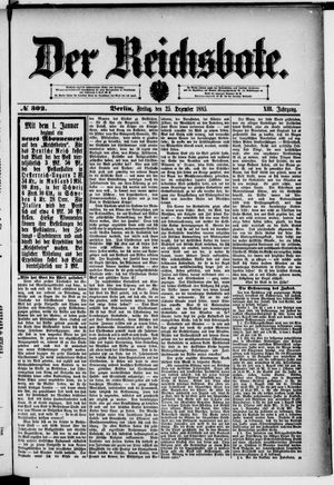 Der Reichsbote vom 25.12.1885