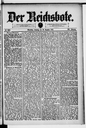 Der Reichsbote vom 29.12.1885
