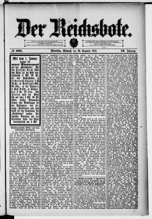 Der Reichsbote vom 30.12.1885