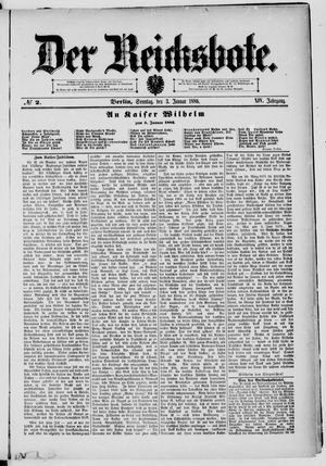 Der Reichsbote on Jan 3, 1886
