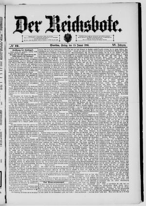 Der Reichsbote vom 15.01.1886